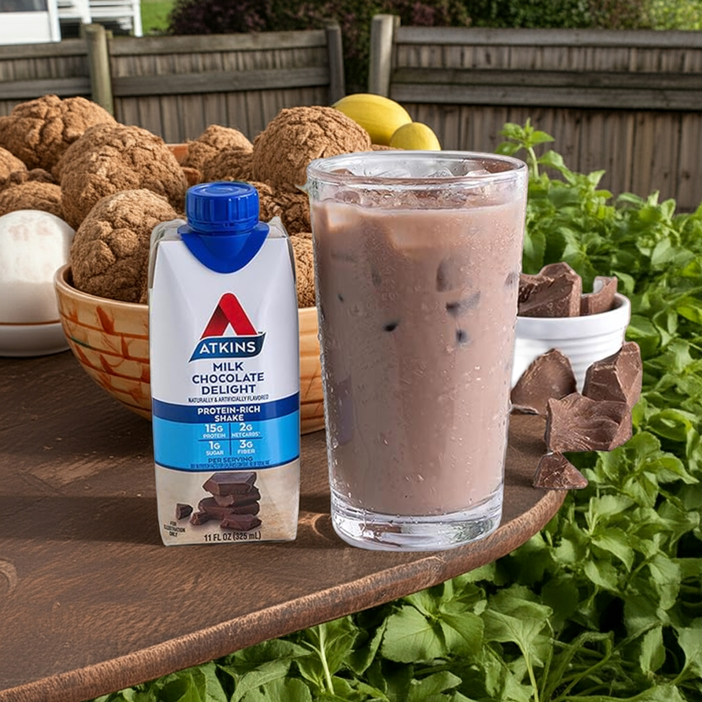 Atkins Milk Chocolate Delight Protein Shake, 15g Protein, Low Glycemic, 2g Net Carb, 1g Sugar, Keto Friendly, 12 Count