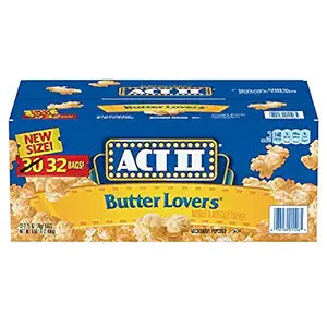 ACT II Butter Lovers Microwave Popcorn, 2.75 Ounce (32 Pack)